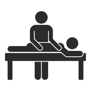 Massage vector icon isolated on white background Stock Illustration