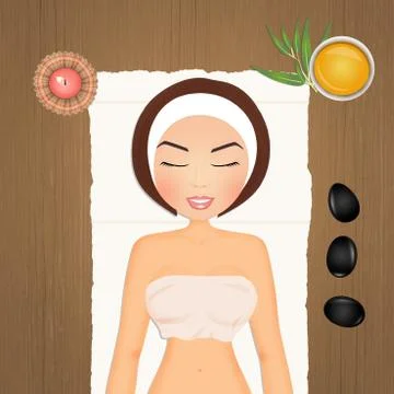 Massage view from above Stock Illustration