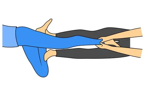 Massage. Yumeiho therapy. Instructions for performing massage techniques. イラスト素材