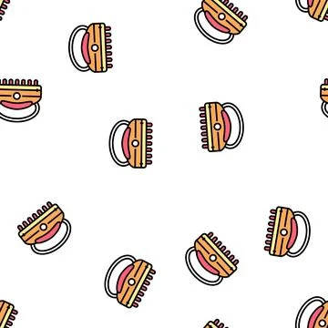 Massager spa salon accessory vector seamless pattern Illustrazione stock