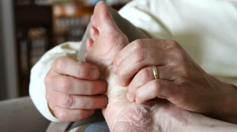Massaging Foot Stock Footage 24740003