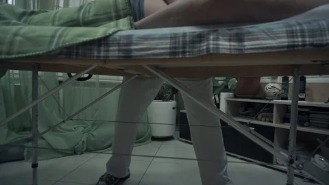 Massaging man back Stock Footage 87825553