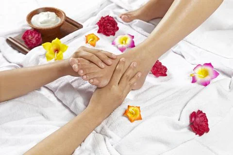 Massaging Foto stock