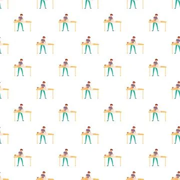 Massaging seamless pattern for wellness and relaxation background Stock Illustration
