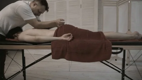 Massaging shoulder Stock Footage 92127186