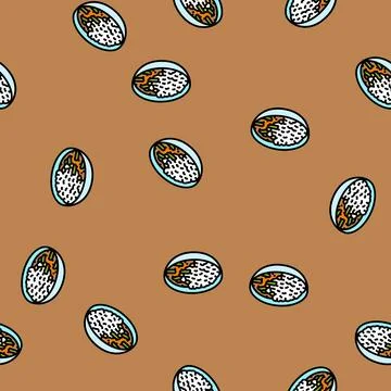 Massaman curry thai cuisine vector seamless pattern Stock Illustration
