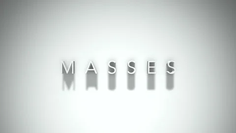 Masses 3D title animation with shadows on a white background Stock Footage 297671390
