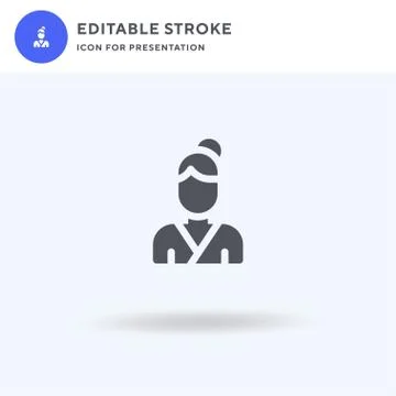 Masseuse icon vector, filled flat sign, solid pictogram isolated on white, logo イラスト素材