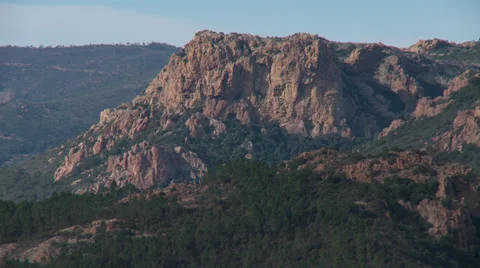 Massif de L'Esterel Distant Mountain Peak Stock Footage 35635342