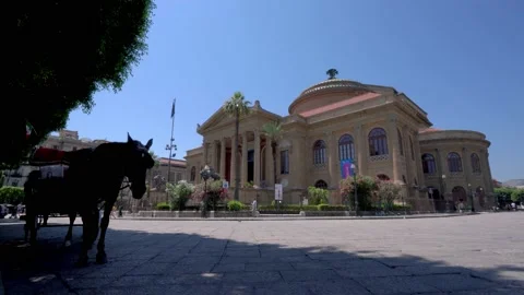 Massimo Theater in Palermo Stock Footage 161221992