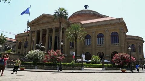 Massimo theatre 2 Stock Footage 53177405