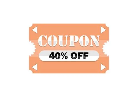 Massive 40% Off Coupon Stock Illustration