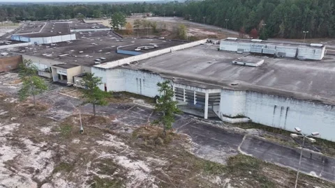 Massive Abandoned Regency Mall - Augusta Georgia Stock Footage 325219081