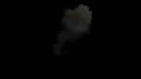 Massive Aerial Explosion with Fireball and Smoke Cinematic Top View 4K VFX Stock Footage 338356954