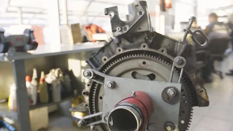 Massive and powerful V8 engine Stock Footage 105755116