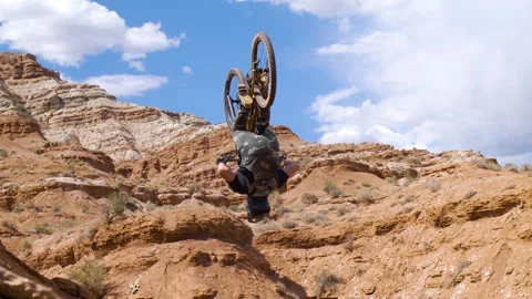 Massive Backflip Towards Super Slowmo Camera 422fps - Virgin Utah Stock Footage 312400210