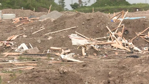 Massive Barrie storm and Tornado destruction in residential area Видео 157394287