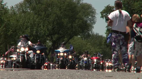 Massive biker parade Stock Footage 41264563