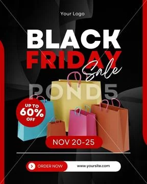 Massive black friday sale up to 60% off november 20-25 shop now PSD Template