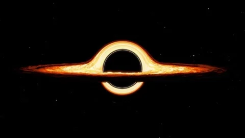 Massive black hole floating in deep space 4k Stock Footage 296332655