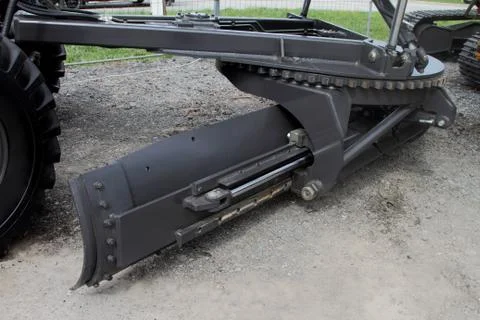 Massive blade for leveling. Stock Photos