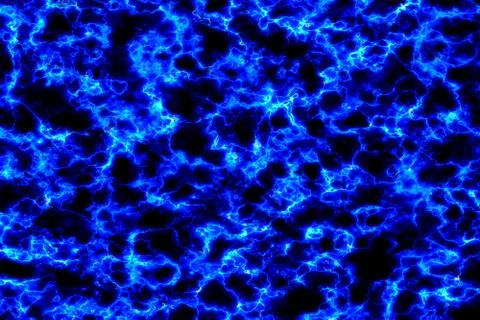 Massive blue thunder break out glow mineral texture on black marble Stock Illustration