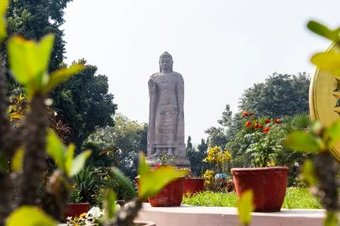 Massive buddha statue view from different perspective in daylight Fotos Stock