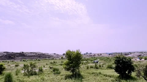 Massive City Landfill with Mountain of Garbage Vídeo Stock 339777979