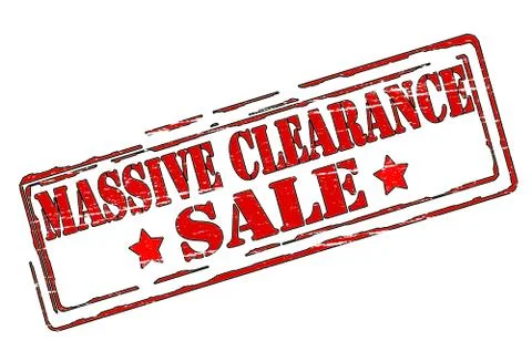 Massive clearance Stock Illustration