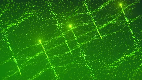 Massive cloud of tiny glowing particles forming an endless field of shining Stock Footage 196623782