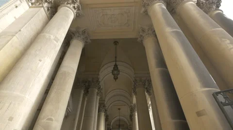 The massive columns of Berliner Dom, Berlin Stock Footage 52820539