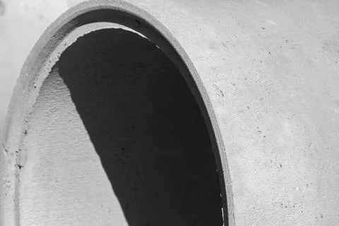 Massive concrete ring with shadow inside Stock Photos