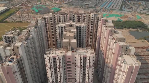 Massive Constitutions of High-rise Building in Delhi NCR India (1) Stock Footage 152891489