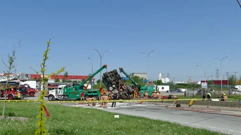 Massive crash near freeway Stock Footage 133269641