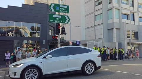 MASSIVE CROWDS ARRIVE IN REDFERN TO MARCH AHEAD OF REFERENDUM YES VOTE NSW 4K Stock Footage 250442418