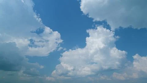 Massive cumulus clouds. Cloudy weather in air of heaven. Fluffy white cloud and 写真素材