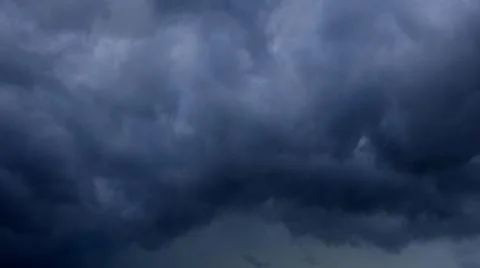 Massive dark rain storm clouds bg for weather forecast - abstract 3D rendering Stock Illustration