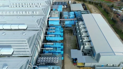 Massive data center, AI computing and quantum technology UK Stock Footage 327721838