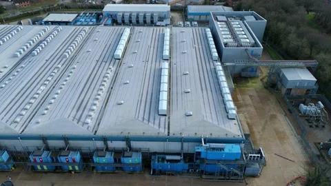 Massive data center, AI computing and quantum technology UK Stock Footage 327721850