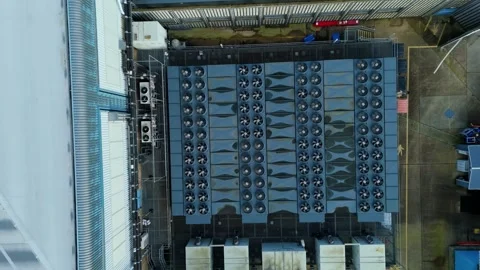 Massive data center, AI computing and quantum technology UK Stock Footage 327721855
