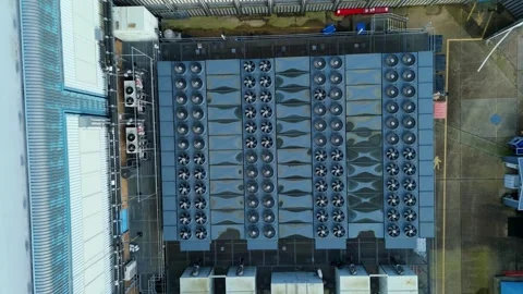 Massive data center, AI computing and quantum technology UK Stock Footage 327721878