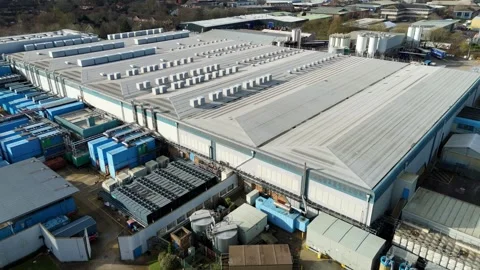 Massive data center, AI computing and quantum technology UK Stock Footage 327721899