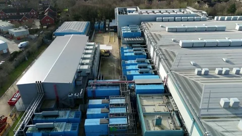Massive data center, AI computing and quantum technology UK Stock Footage 327721900
