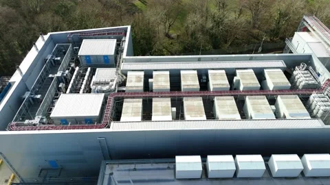 Massive data center, AI computing and quantum technology UK Stock Footage 327721902