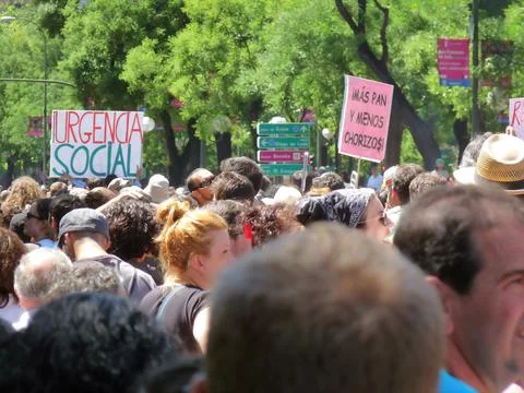 Massive demonstration. 19-J protests, Madrid. 15M Stock Photos