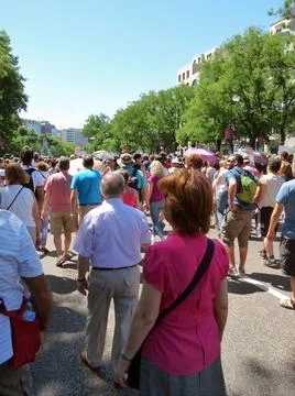 Massive demonstration. 19-J protests, Madrid. 15M Stock-Fotos