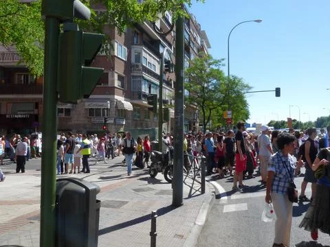 Massive demonstration. 19-J protests, Madrid. 15M Foto stock