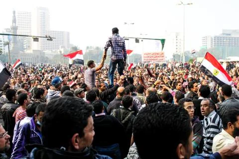 Massive demonstration,Cairo, Egypt Foto stock