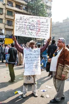 Massive demonstration,Cairo, Egypt Stock Photos