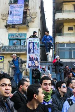 Massive demonstration,Cairo, Egypt Stock Photos